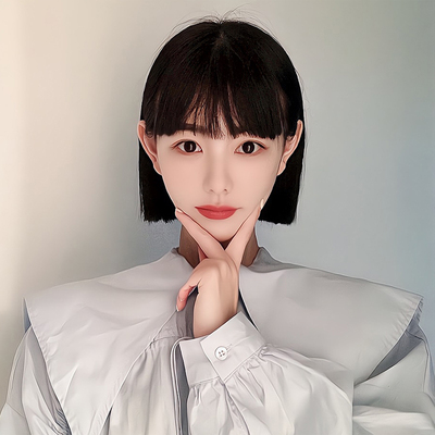 假发全头套女短发真发全真人发自然减龄一刀切齐刘海波波头假发套