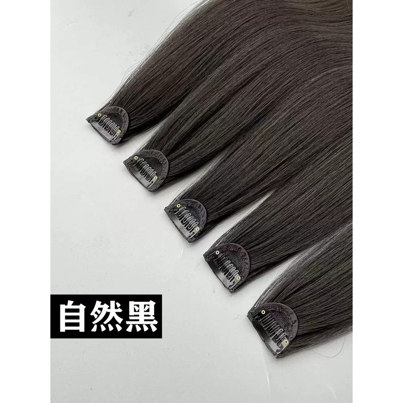 假发接发女隐形无痕一片式假发片小发片单夹真发短发卷发头发刘海