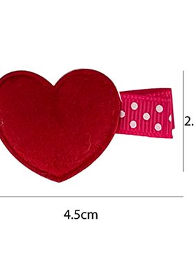 Valentines Day Hair Clip Heart Head Bopper Hairpins - 12 PC