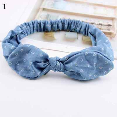 Denim Bow Headband Summer Women Cute Rabbit Ears Headband St