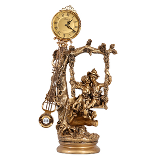 新品欧式座钟客厅艺术摆钟时钟z落地钟表摆件创意新中式轻奢台式