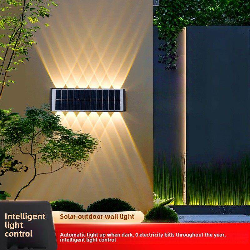 太阳能壁灯户外防水装饰壁灯花园栅栏彩光洗墙机户外景观别墅氛围,家装灯饰光源,户外壁灯,淘宝优惠券,粉丝福利购,淘宝优惠卷