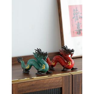 守淘人陶瓷龙摆件招财十二生肖龙吉祥物青龙办公室客厅玄关装饰品