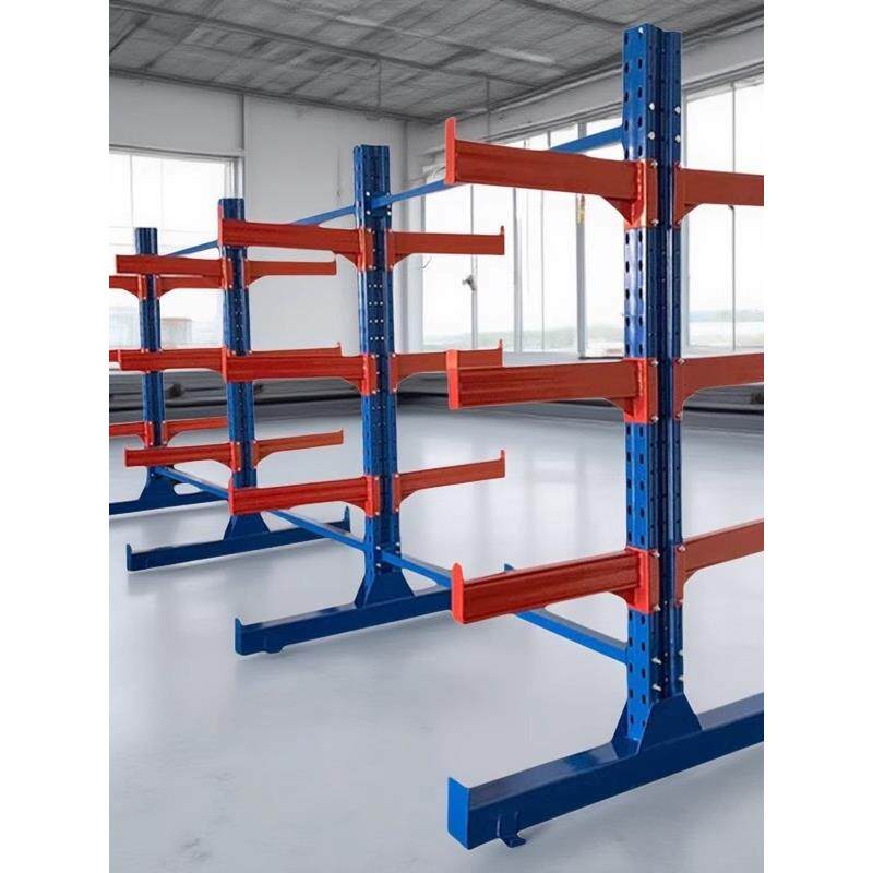 悬臂货架重型工业仓库600KG五金管材棒料双面托臂式超强承重货架