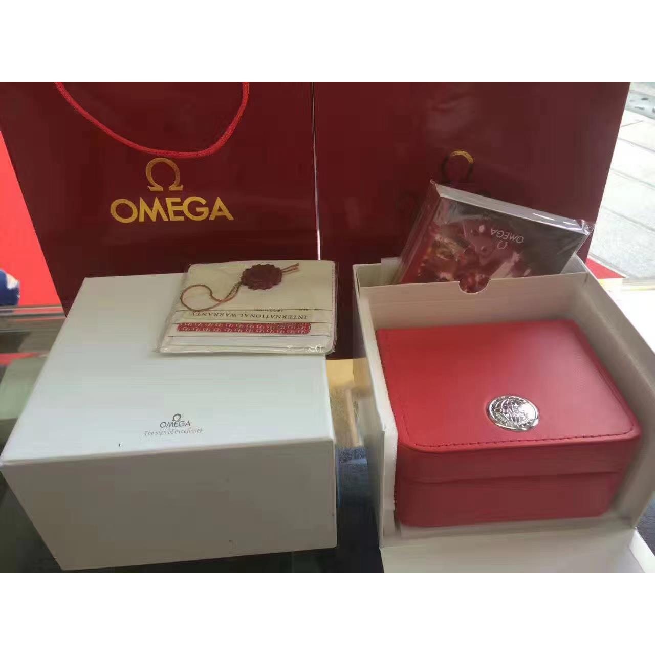 欧米茄手表盒子包装盒OMEGA收纳盒礼品 说明书手提袋全套通用