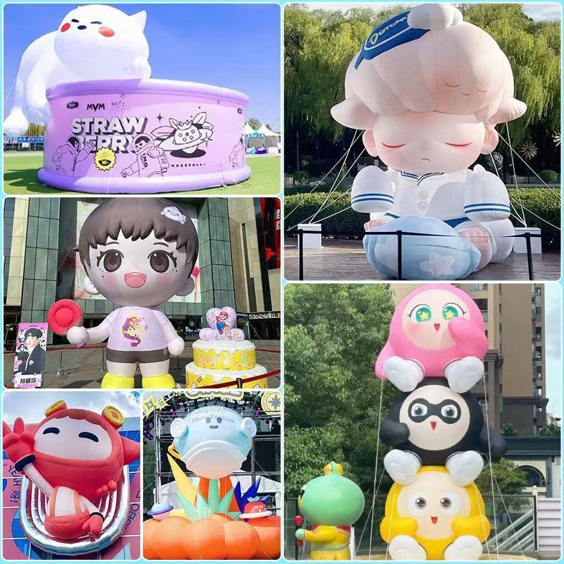 充气卡通气模定制大型户外活动美陈装饰道具商场景区打卡引流装置