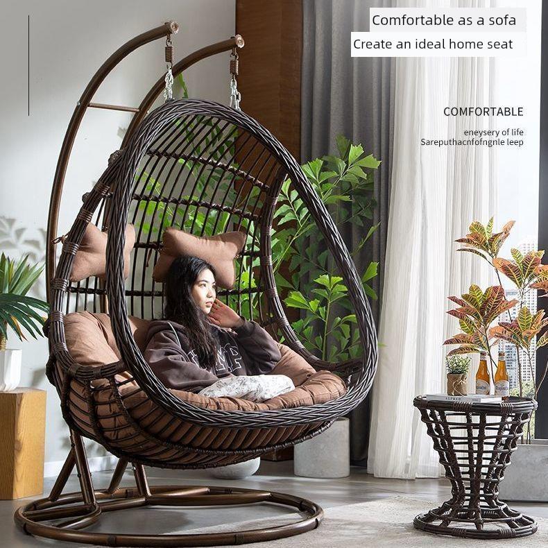 吊篮椅室内秋千阳台双人藤椅摇椅吊椅户外庭院休闲家居阳台吊篮