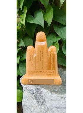 天然黄玉玉石子孙山泰山石敢当五指山原石山摆件风水补缺角靠山石