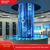 LED显示屏软屏全彩圆环圆柱屏柔性弧形曲面屏P2.5P3P4双面电子屏