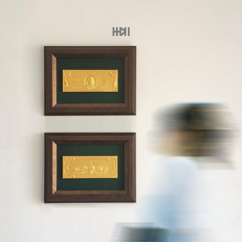《日进斗金》美刀立体浮雕装饰画客厅欧式复古相框乔迁开业礼物