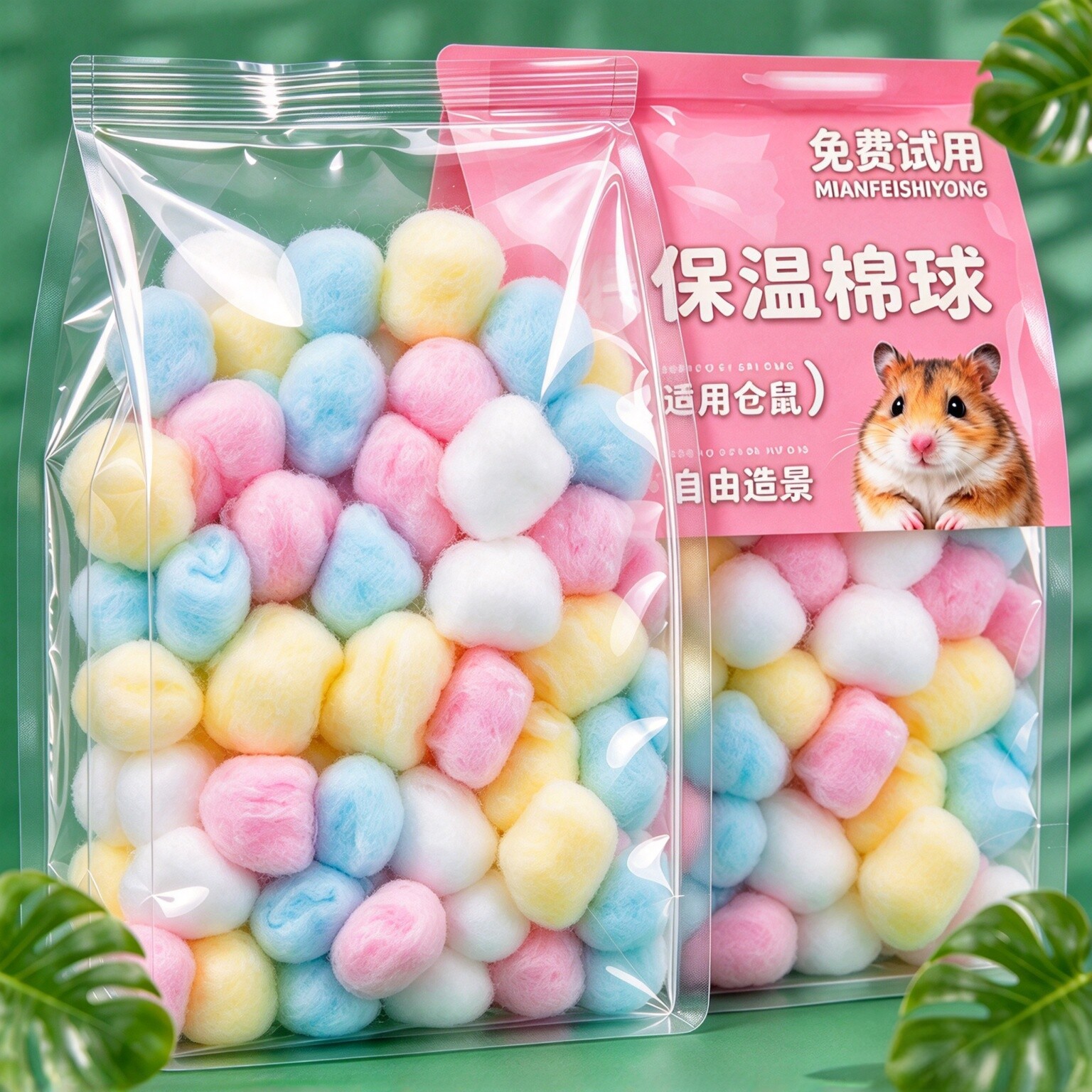 仓鼠棉球保暖彩色冬季棉窝防缠脚