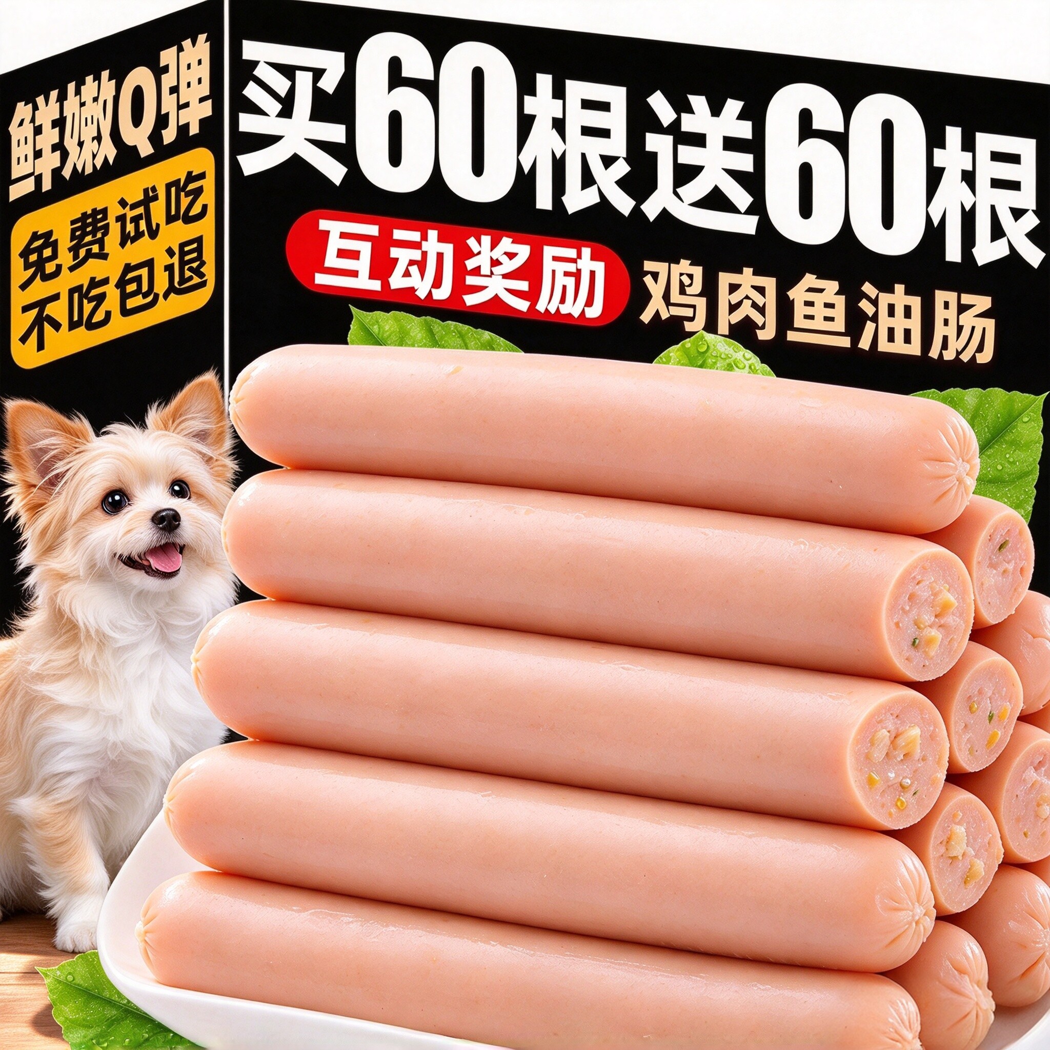 狗狗火腿肠鱼油蛋黄肠磨牙棒