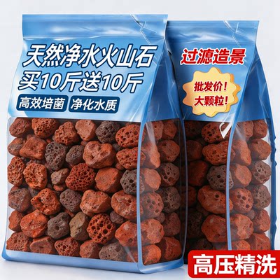 火山石天然多孔！鱼缸造景过滤