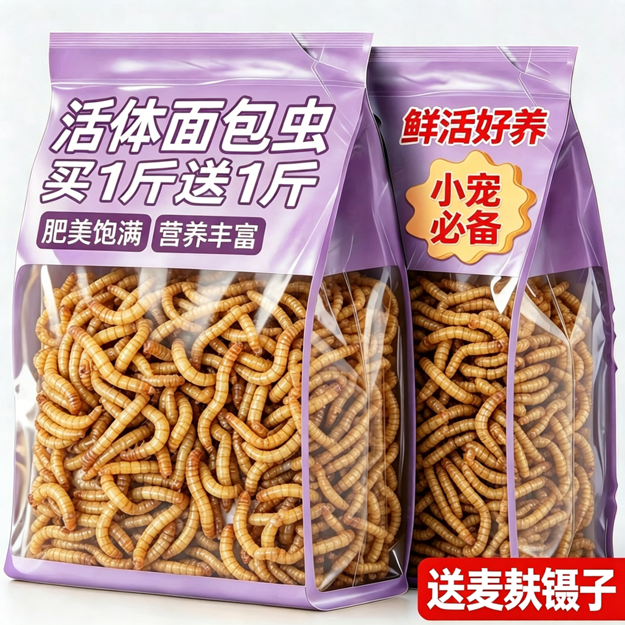 活体面包虫!仓鼠乌龟鹦鹉饲料