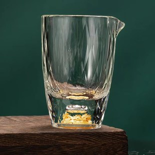 水晶钻面金箔白酒杯套装 酒 水晶玻璃分酒器家用套P装 一口杯新中式