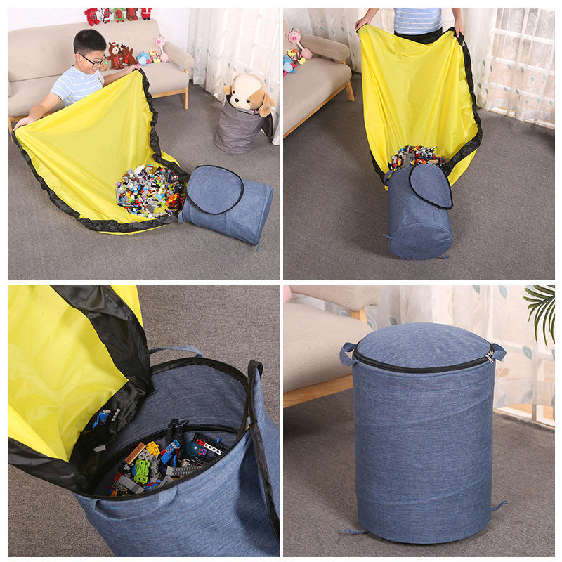 玩具收纳积木儿童娃娃收纳袋大号可拆快速收纳游戏垫收纳桶,收纳整理,积木收纳盒,淘宝优惠券,粉丝福利购,淘宝优惠卷