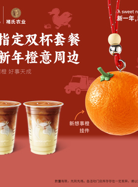 【luckin coffee/瑞幸咖啡】双杯·人气爆品套餐  得新想事橙挂件