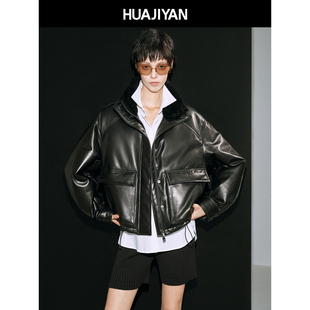 华吉言 羊皮面进口拉贡泰迪毛领90鹅绒服 曼彻斯特