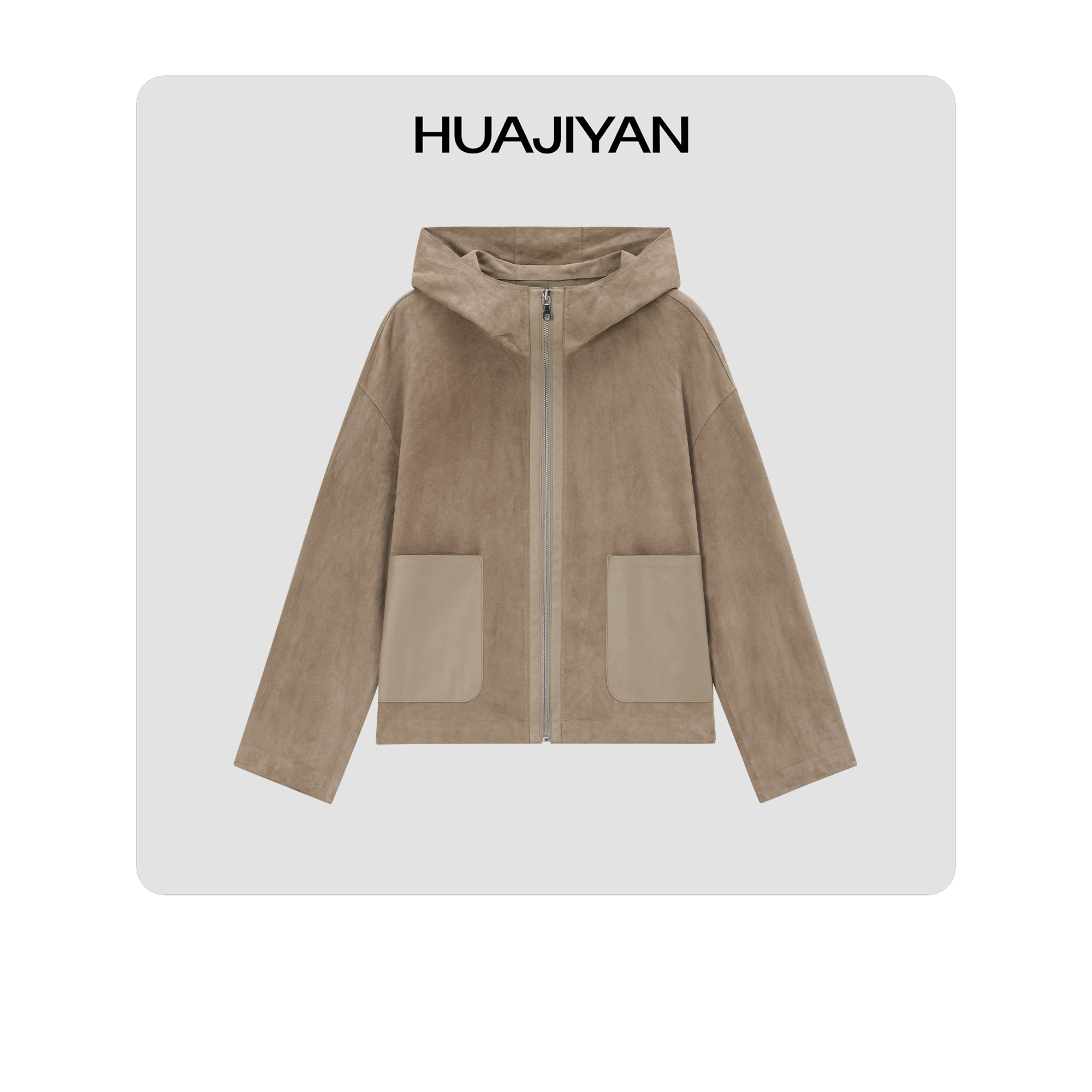华吉言【牛皮纸袋】定制款超薄混种羊绒面皮衣