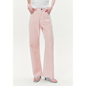 土耳其进口面料特调粉色微弯刀牛仔裤 华吉言 粉雾海