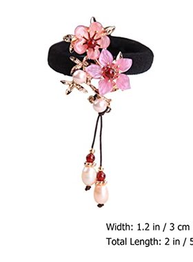 Beaupretty Hair Band Flower Hair Ties Elastic Vintage Chines