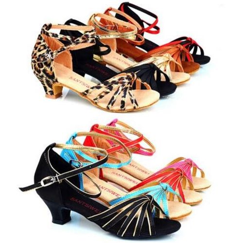 New 2017 Ladies Girls Sandals Low Heel Satin/Leatherette Bu