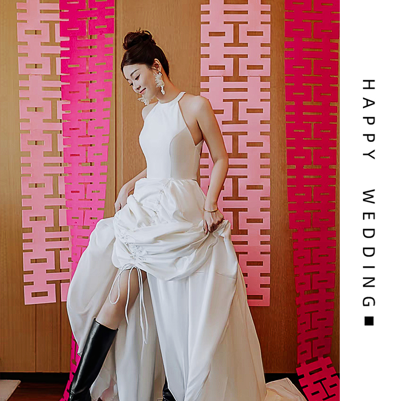 婚礼出片神器婚房布置套装长条喜字挂饰拍照道具结婚客厅简约装饰