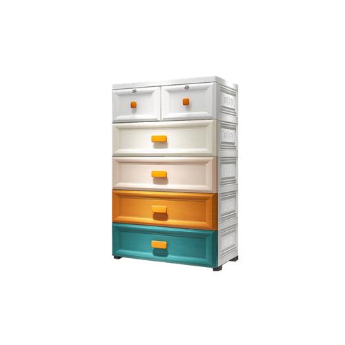 特大号塑料收纳柜子抽屉式欧式木纹收纳柜家用带轮婴儿童简易衣柜