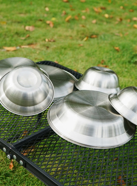 Stainless Steel Plates and Bowls Camping Set野营不锈钢餐盘碗