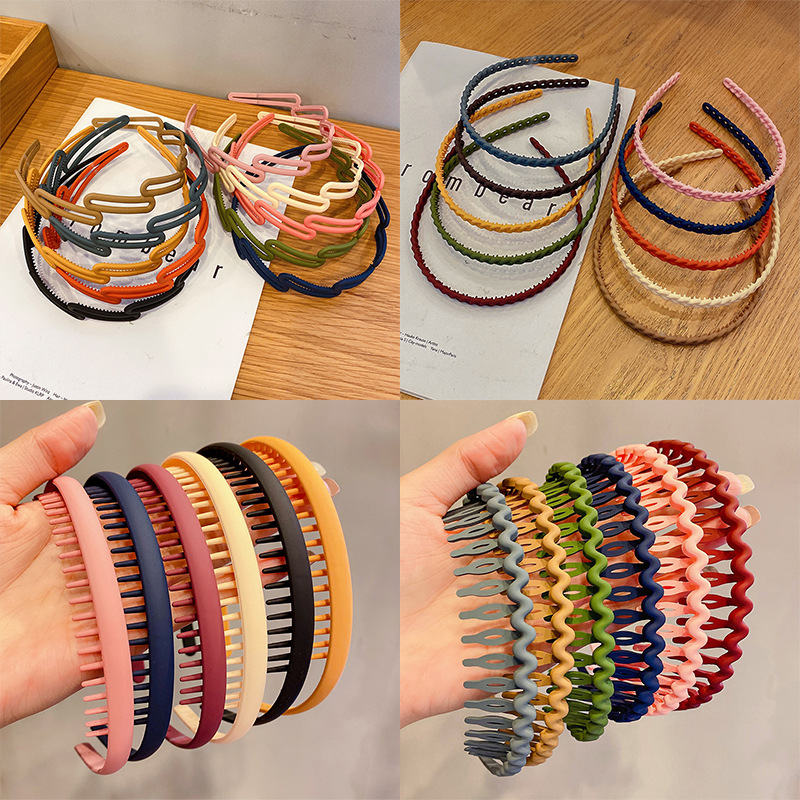 1PCS Korean Version of Morandi Multicolor Hair Hoop Girls Fa
