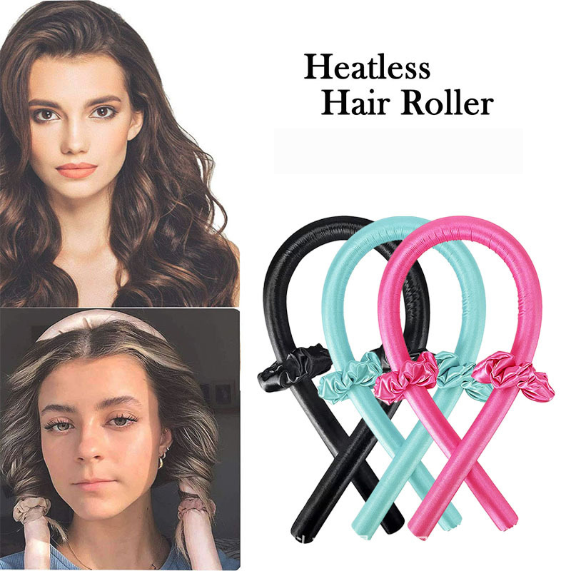 Slik Satin Heatless Curling Rod Lazy Curler Headband Make Ha