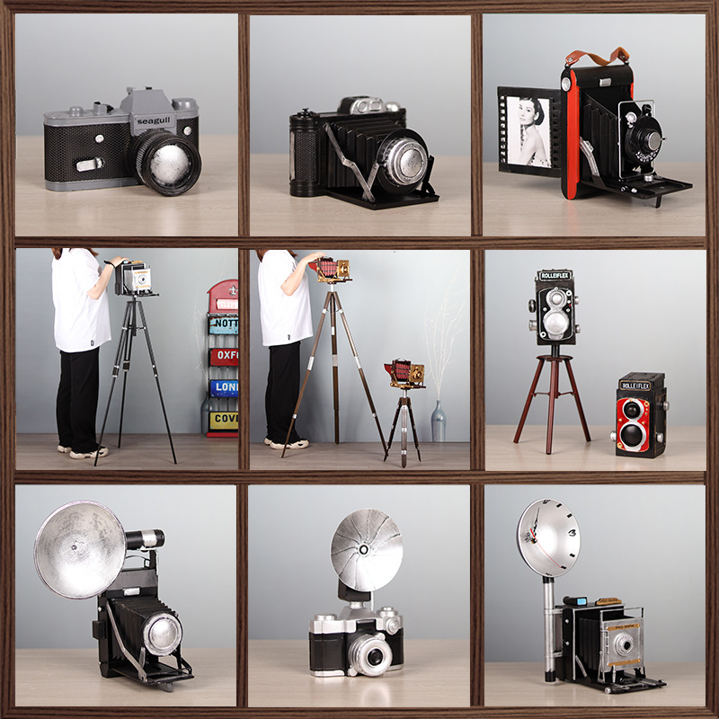 复古投影机模型铁艺怀旧电影拍摄道具影院仿真老物件装饰品摆件