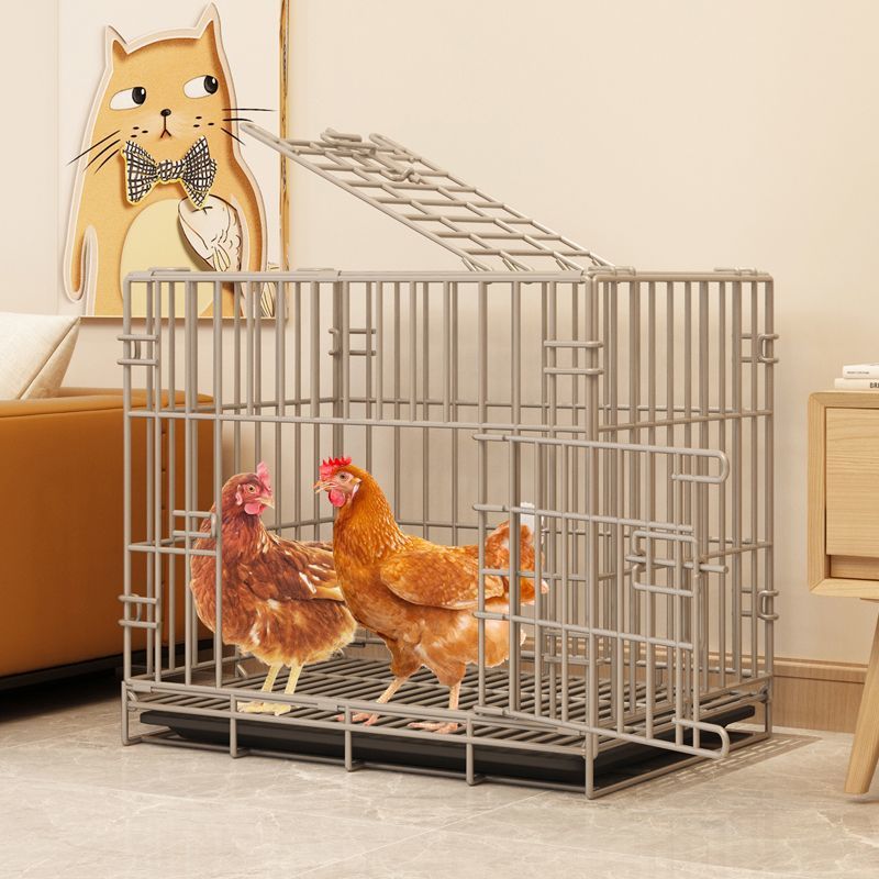 鸡笼子家用养鸡笼大号特大号自动清粪折叠养殖笼鸡舍铁丝网鸭狗笼