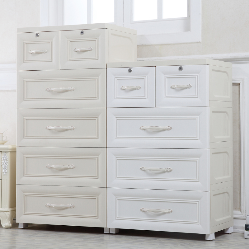 欧式抽屉式收纳柜子塑料儿童储物柜宝宝衣柜简易五斗橱柜整理柜子