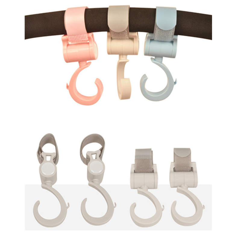 2pcs/lot Baby Hanger Stroller Hooks Rotate 360 Degree Mommy