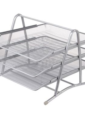 3 Tier Metal Mesh Document Rack File Holder Letter Tray for