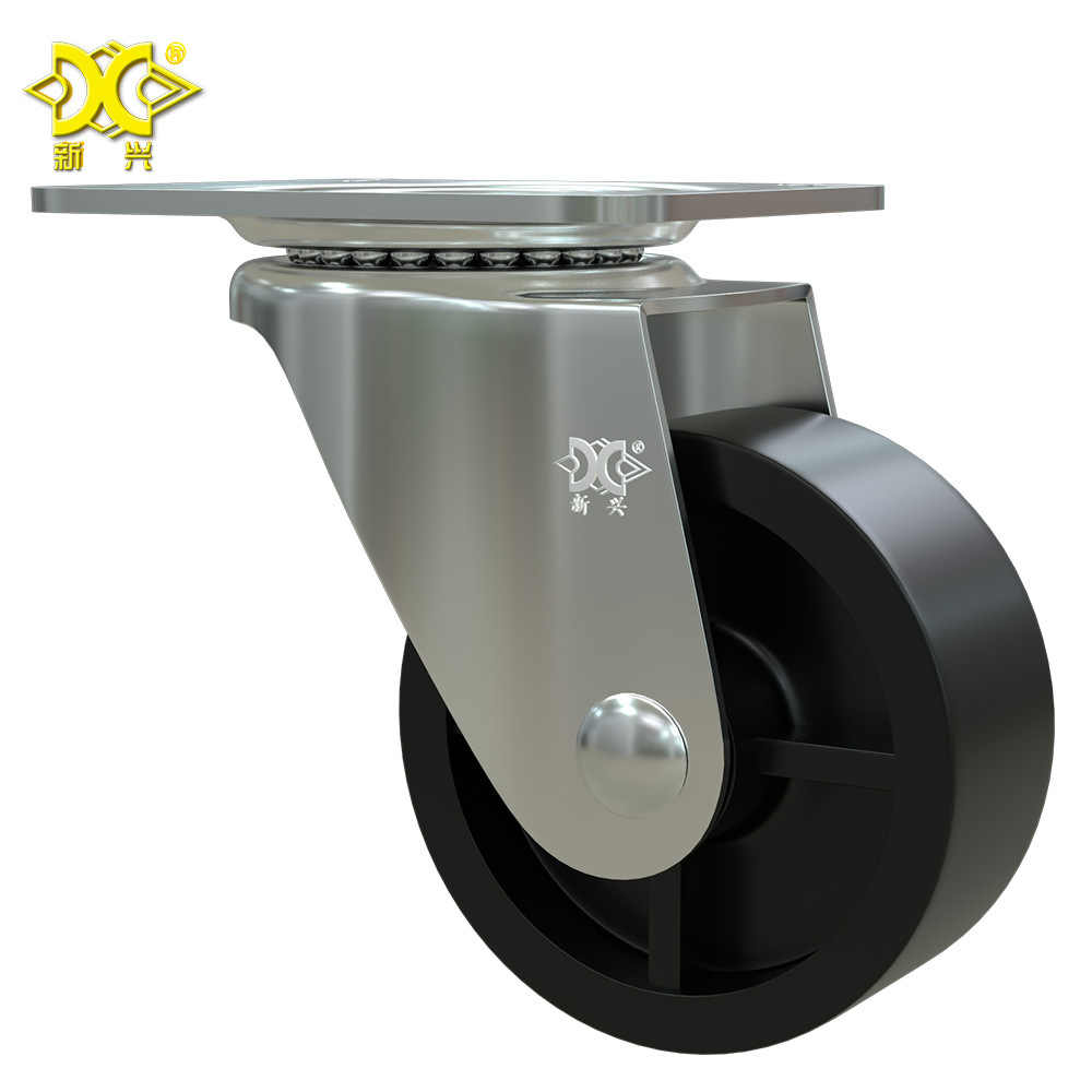 新兴脚轮 2寸黑PP万向轮 冰箱冷柜橱柜货柜展示柜轮子 小推车轮