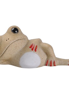 手工可爱禅意茶道陶瓷青蛙茶宠摆件迷你家居饰品微景观茶盘装饰