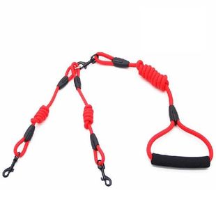 Black Leash 新品 Coupl Dog Pet for Double Nylon Dogs Ways