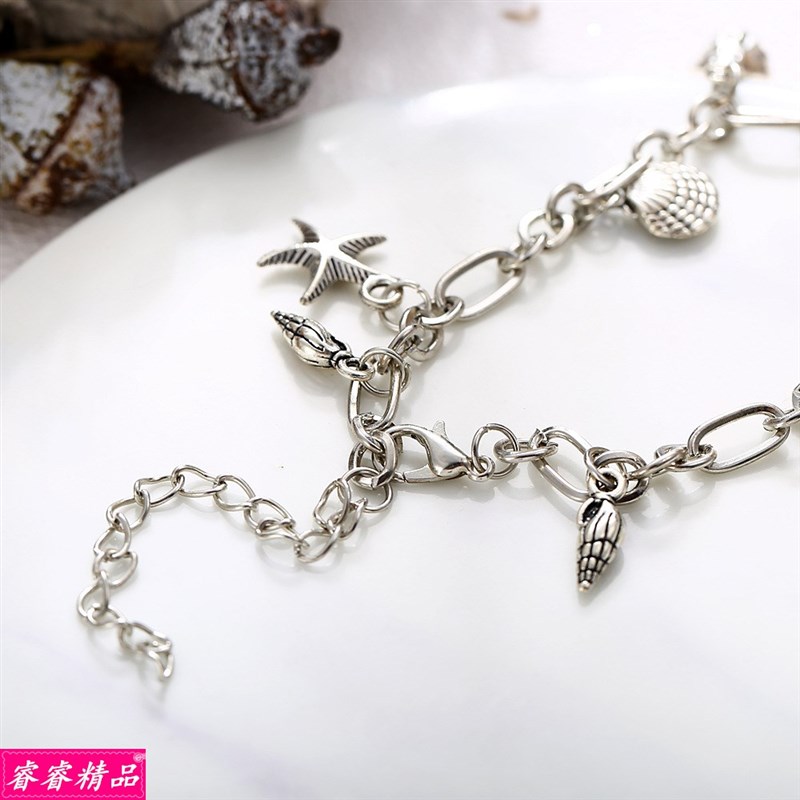 woman Starfish Conch Pendant Anklet foot Chain decorations