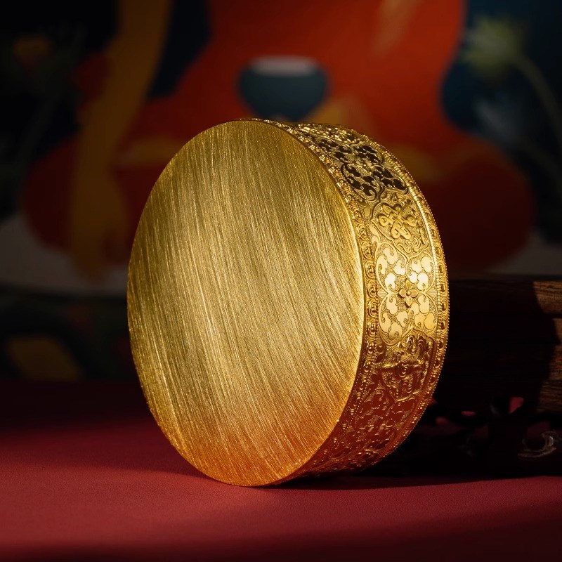 速发纯盘镀金曼扎曼铜曼扎盘八吉祥修扎供七宝石红铜曼茶罗1m手修