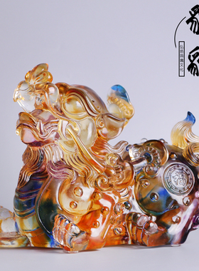 速发古法琉一貔貅摆件璃对公母财位汽车邪财镇宅辟招开业礼品客厅