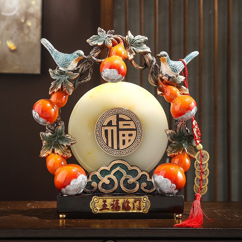 速发五装临门进财葫芦摆件新中式客厅酒柜福饰品新房乔迁之喜招宅