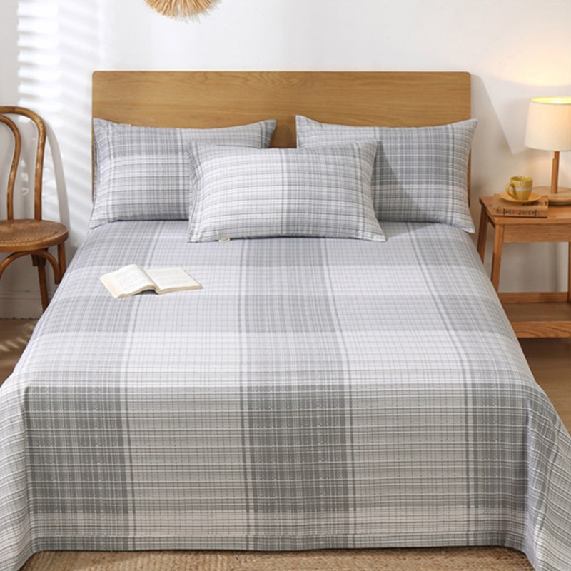 速发老粗布单厚亚棉麻纯1单件棉00全棉加人宿舍高档被单三件套男