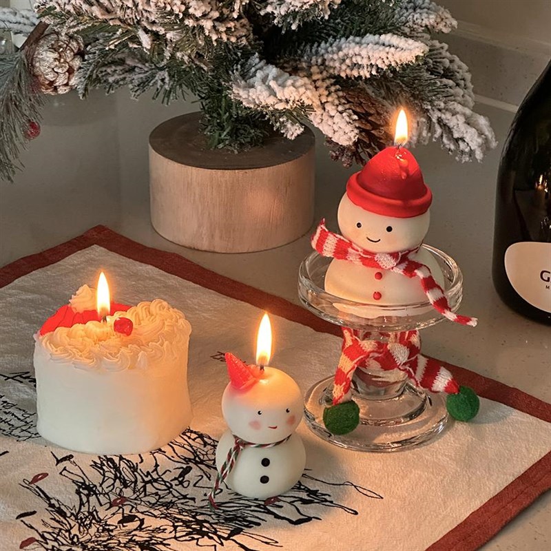 速发圣诞树品人烛台装饰物客厅玄关桌面摆件圣诞节礼雪拍照道具