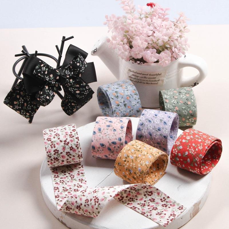韩版双面碎花雪纺织带 diy蝴蝶结发饰服装礼品包装帽带材料配件