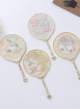 新款中国风文创手持镜 便携金属国风化妆镜 中式古典纪念礼品