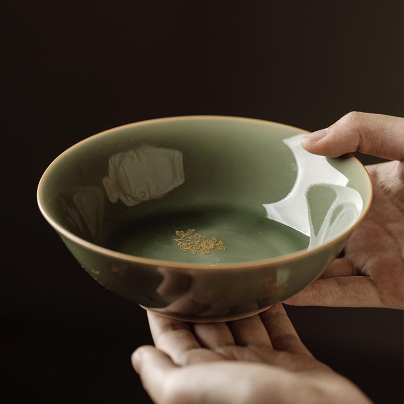 越窑梅子青瓷茶具壶承壶托茶盘茶托干泡盘果盘赏盘功夫茶道配件