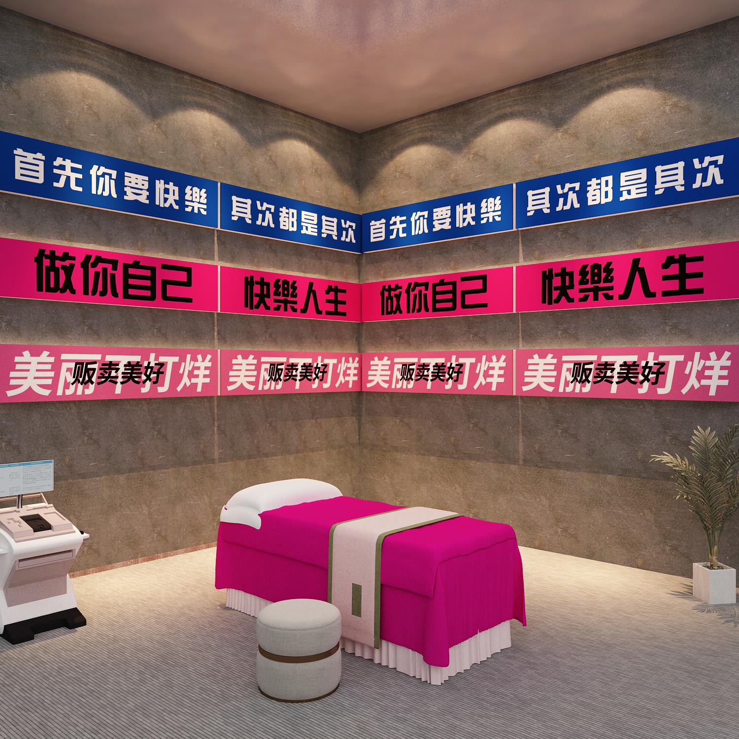 网红拍照区美容院氛围布置房间墙面服装饰品高级感摆件工作室软装