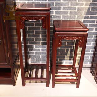 南美酸枝木花架红木家具高花几新中式盆景架全实木置物架中式角几